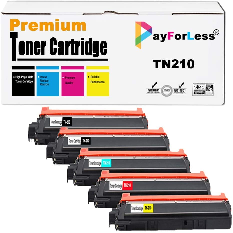 5PK Toner Cartridge For Brother TN210 TN-210 HL-3070cw MFC-9320CW MFC-9325CW 