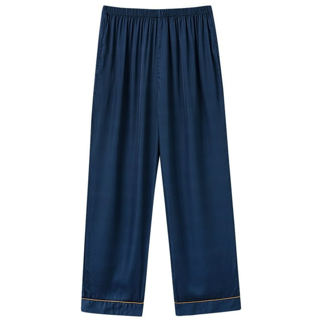 aidice Summer Pants for Women Plus Size Lounge Elastic Waisted Comfy Loose Solid Color Sleepwear Pants