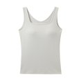 thumbnail image 2 of HaoXianJian Racerback V-Neck Longline Sports Bras for Women Basic Sleeveless Yoga Crop Camisoles Top Padded Workout Crop Tank Top with Built in Bra, 2 of 3