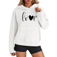 thumbnail image 2 of Football Hoodies for Women 2025 Long Sleeve Half Zip Hooded Sweatshirt with Pockets Y2K Pullover Tops, 2 of 6