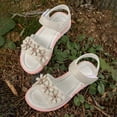 thumbnail image 3 of Kureaily Breathable Girls Sandals For Toddler Kids Lightweight Comfortable Casual Outdoor Play Shoes For Ages 1 10 Years/ Size 8,1.5-2 Years(Beige), 3 of 5