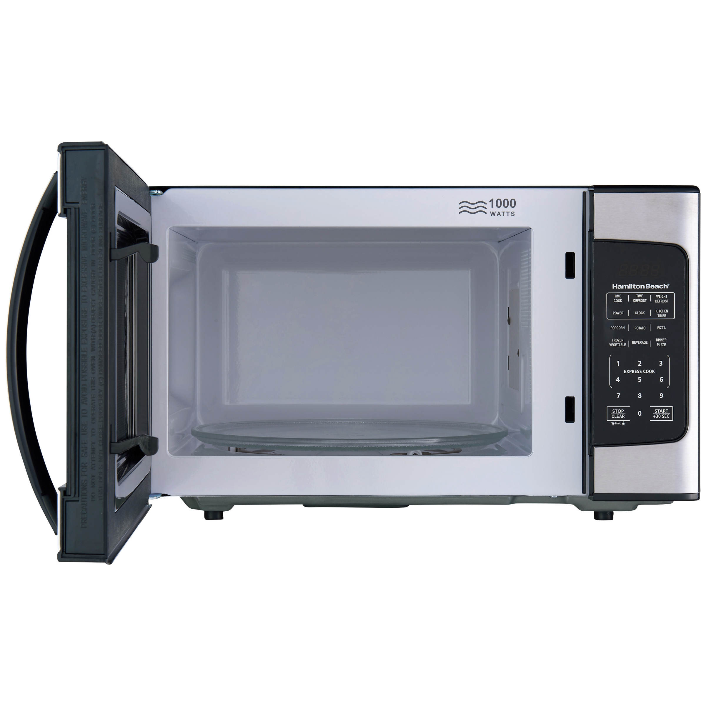 Hamilton Beach 1.1 Cu. Ft. 1000W Stainless Steel Microwave - image 4 of 6
