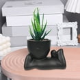 thumbnail image 3 of Modern Mini Ceramic Succulent Plant Pot, Cute Desktop Planter for Home Gardening and Table Decoration, 3 of 5