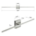 thumbnail image 3 of KAISITE Modern Bathroom Vanity Light 39 inch Dimmable Nickel Bathroom Light Fixtures for Bathroom Wall Sconce with 3500K Warm Light Bedroom, 3 of 9