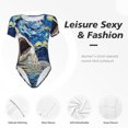 thumbnail image 4 of Fotbe Vintage Starry Sky Shark Body de Mujer con Cuello Redondo y Mangas Cortas, Sin Mangas Ajustado, Suave, Cómodo y Básico-XX-Large, 4 of 7