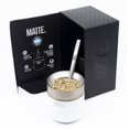 thumbnail image 1 of Matte Mate - Juego de tazas de t&eacute; y calabaza, taza de calabaza Yerba Mate (6.5 onzas) y foco (paja Yerba Mate). Acero inoxidable, doble pared, dise&ntilde;o elegante. DS PRO caja (blanc, 1 of 9