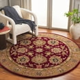 thumbnail image 2 of SAFAVIEH Traditions Tokora Floral Area Rug, Red/Gold, 4' x 4' Round, 2 of 7