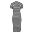 thumbnail image 5 of TANYSU Women's Casual Striped Maternity Dress Short Sleeve Sleeve Split Thigh Bodycon Dresses Pregnancy Clothes For Mother-to-be, 5 of 6