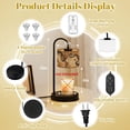 thumbnail image 6 of Candle Warmer Lamp with Timer Dimmer Retro Style Nautical Vintage Beach Octopus Nautical Map Tentacles Candle Lamp Warmer for Jar Candle with 4 Bulbs Gifts for Women House Warming Gifts, 6 of 8