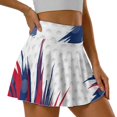 thumbnail image 5 of HELLHERO Golf Ball Patriotic Pattern Built-in Shorts Golf Skirts, Stretchy Comfortable Polyester Spandex Tennis Skirt for Daily Wear Yoga Pickleball, 5 of 9