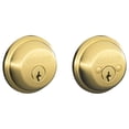 thumbnail image 2 of Schlage Residential B62 605 KA4 Grade 1 Double Cylinder Deadbolt Lock Conventional Cylinder 5 Pins Keyed Alike Group of 4 Dual Option Latch Bright Brass Finish, 2 of 2