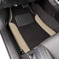 thumbnail image 5 of BDK MT202 Fresh Carpet Floor Mats for Car Sedan SUV Truck-Two Tone Color Design with PU Leather Trim Feature, Beige, 5 of 6
