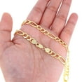 thumbnail image 5 of Nuragold 14k Real Yellow Gold Solid Figaro Link 6.5mm Chain Bracelet (7"-9") Italian Jewelry for Men & Women, 5 of 12