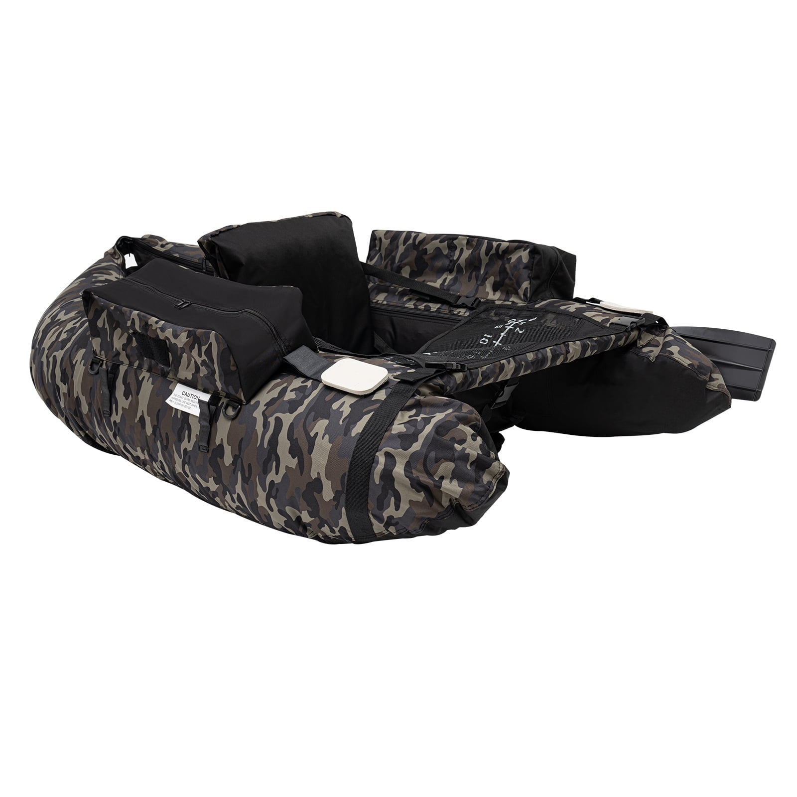 Camouflage Fishing Boat, Outdoor Fishing Boat, Inflatable Fishing Boat Oxford Cloth 53.5*41.3*21in Backrest Adjustable Angle: 90-180°