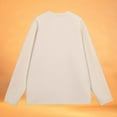 thumbnail image 2 of DHFJKG Sweatshirt For Women Thermal Round Neck Plus Size Loose Fit Raglan Sleeve T-Shirt Casual Solid Color Winter Warm Basic Tee Pullover Comfort Tops, 2 of 5