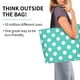 thumbnail image 2 of Fotbe Teal Turquoise And White Polka Dot Bolsa Tote Estética de Lona con Estampado para Mujer - Bolsa Reutilizable de Hombro Casual para Vacaciones, Compras, Trabajo y Gimnasio, 2 of 8