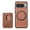 Brown, variant on Compatible with MagSafe Case Designed for Google Pixel 10A Case, Fashionable Fiber Pattern Strong Magnetic Wallet Card Holder Ultra Slim Light and Flexible TPU Protective Case, Blue