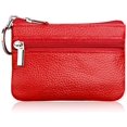 thumbnail image 1 of Monedero mini JAMW de cuero rojo para mujer hombre niño niña, 1 of 5