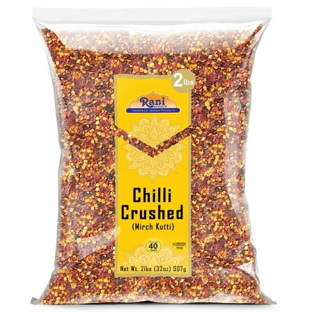 Rani Crushed Red Pepper Flakes Chilli (Pizza Type Cut) 32oz (2lbs) 908g Bulk ~ All Natural, No Color added, Gluten Friendly | Vegan | NON-GMO | Kosher | No Salt or fillers