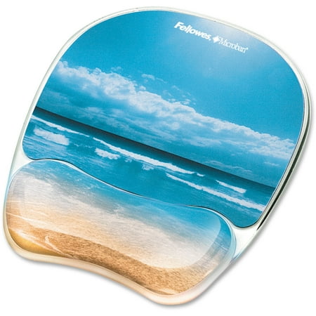Fellowes Photo Gel Mouse Pad Wrist Rest with Microban, 1,