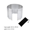 thumbnail image 2 of Koolleo Folding Stove Windscreen Aluminum Alloy Windscreen Stove Windproof Plate Camping Supply, 2 of 6