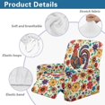 thumbnail image 5 of FKELYI Hippie Floral Rooster Chicken Print Recliner Slipcover 4 Pcs Reclining Chair Covers for Lazy Boy Chair Protector Elastic Furniture Decor Covers for Living Room Bedroom, 5 of 7