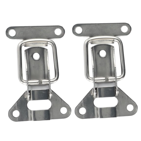 2Pc Stainless Steel 304 Toolbox Locking Hasps Metal Toggle Catch Clasp Loaded