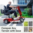thumbnail image 6 of Ecomobi Heavy Duty 4 Wheel Mobility Scooters for Seniors & Adults 400lbs Capacity , Electric Powered Wheelchair Device with Full Lighting System,500W All Terrain Fast Mobility Scooter for Travel, 6 of 10