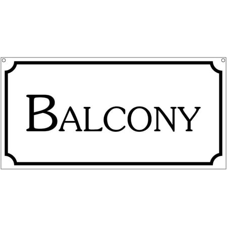 Balcony- 6x12 Aluminum Theatre Costume Cosplay TV Film Movie prop sign
