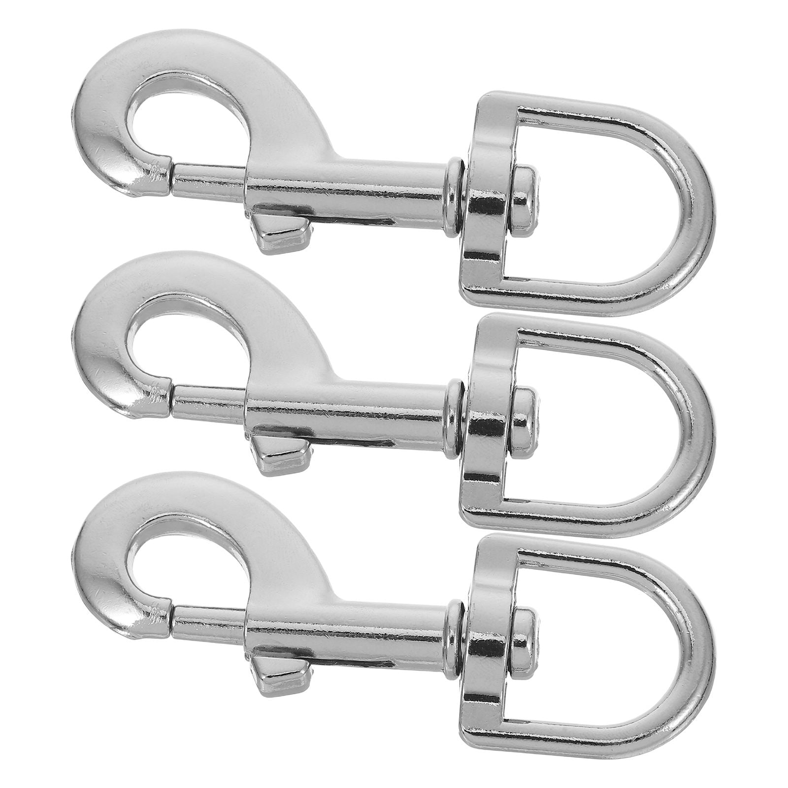CATIEBYE 3-Pack Swivel Metal Carabiner Clips for Dog Leash Zinc Alloy Buckles with Wear-Resistant