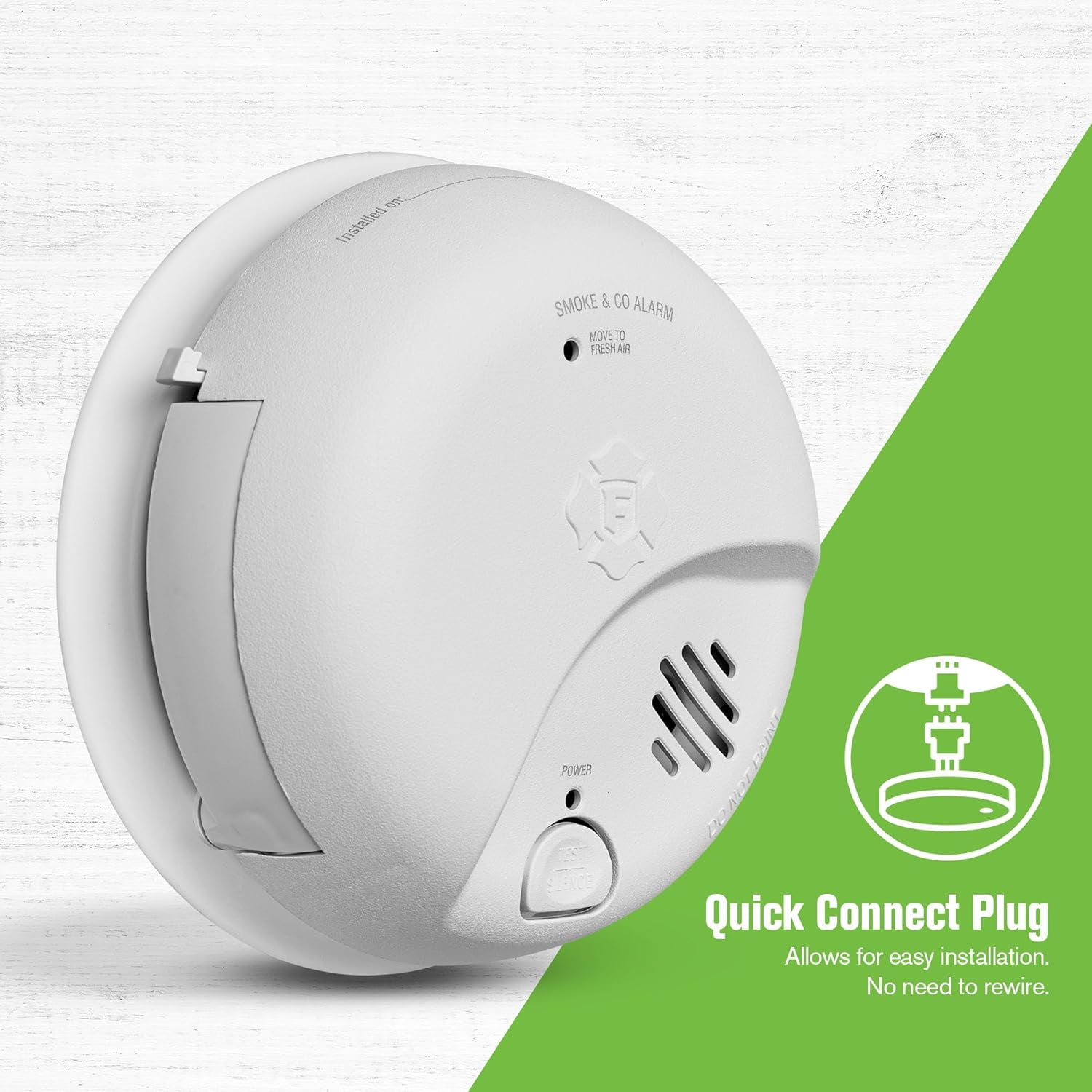 First Alert BRK Combination Smoke & Carbon Monoxide Alarm, Interconnect Hardwire Detector with Battery Backup, SMICO100-AC, 1-Pack