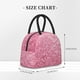 thumbnail image 2 of Fotbe Pink Glitter Bolsa de Almuerzo con Estampado, Lonchera Aislada, Contenedor de Comida Reutilizable Tipo Cooler a Prueba de Fugas, 2 of 6