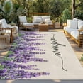 thumbnail image 3 of Fsddascl Purple Lavender Outdoor Rug for Patio/Deck/Porch, Non-Slip Large Area Rug 4 x 6 Ft, Purple Spring Floral Wildflower Plant Indoor Outdoor Rugs Washable Area Rugs, Camping Rug Carpet, 3 of 5