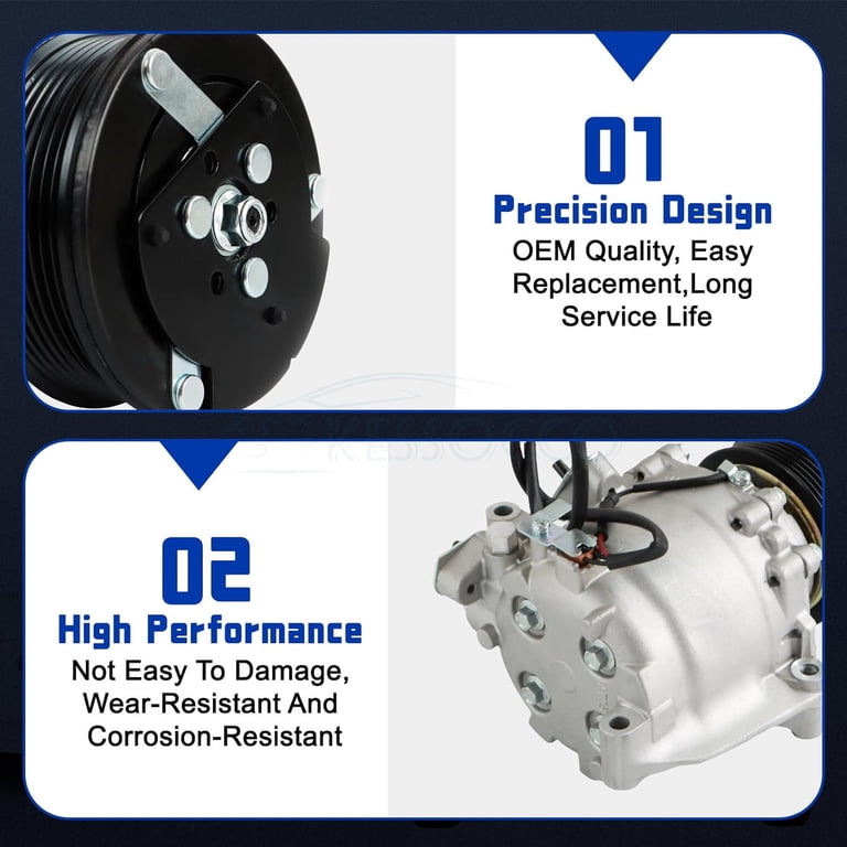 Complete A/C Compressor Kit For Acura EL, Honda CR-V, Civic, & Del Sol - NEW