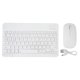 thumbnail image 1 of Tablet Spanish Keyboard and Mouse Ultra Slim Sensitive Operation Bluetooth Keyboard Mouse Combo for Cell Phones PC White, 1 of 10