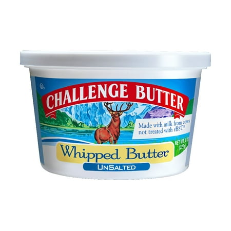 Challenge Unsalted Butter, Whipped, 8 Oz.