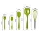 thumbnail image 2 of Juego de utensilios para hornear, juego de espátula de silicona de 5 piezas - Juego de utensilios de cocina para cocinar, verde, 2 of 5