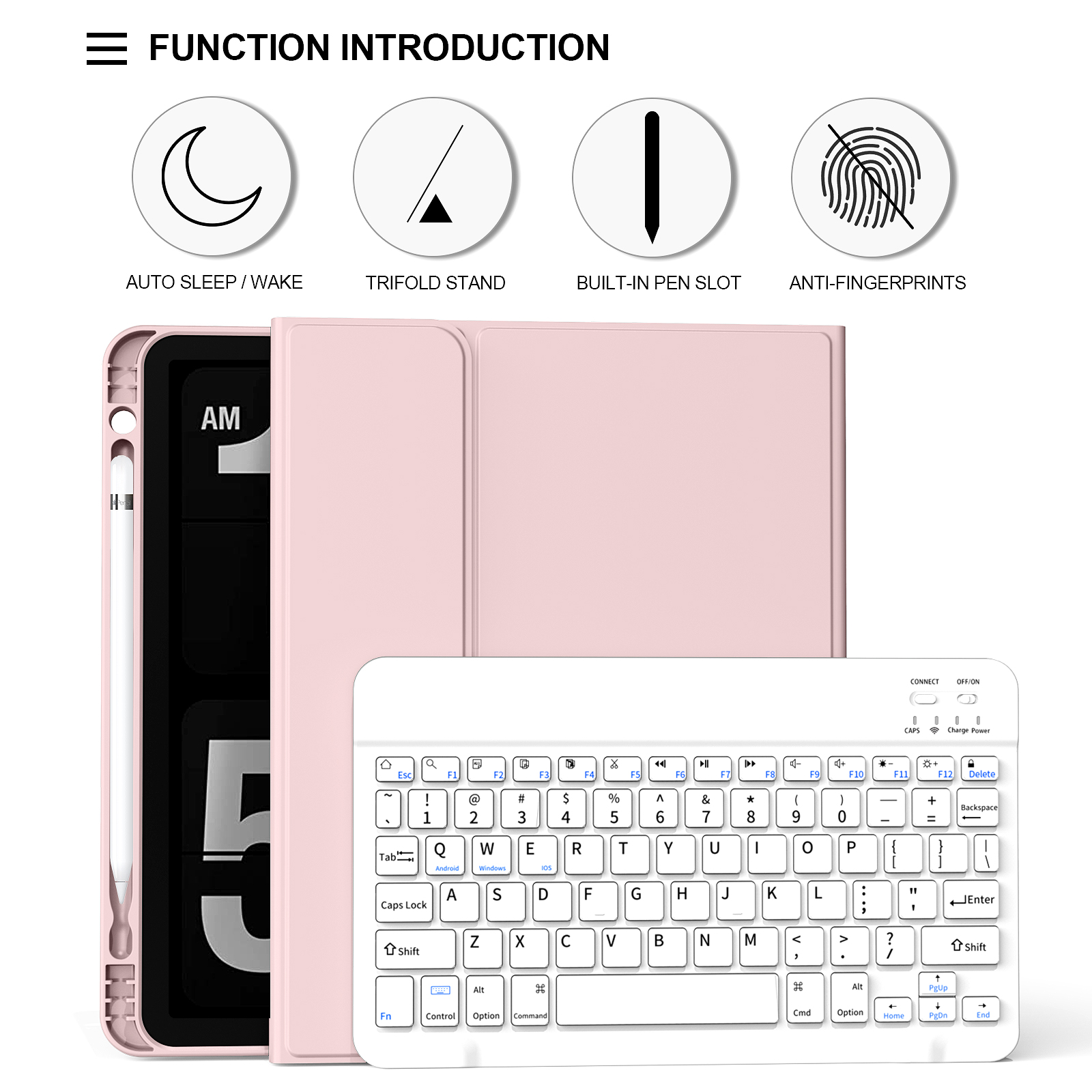 Aoub iPad A16/10th Gen Keyboard Case Pink photo 6
