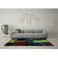 thumbnail image 3 of Ahgly Company Indoor Square Patchwork Light Blue Transitional Area Rugs, 5' Square, 3 of 4