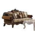 thumbnail image 3 of 37" X 89" X 46" Fabric Cherry Oak Upholstery Wood LegTrim Sofa w6 Pillows, 3 of 3