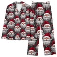 thumbnail image 2 of Hueook Silk Pajamas for Women Plus Size Pajamas Women's Christmas Printed Pajama Set for Daily Home Wear with Pocket Multicolor 2X, 2 of 8