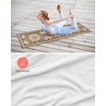 thumbnail image 4 of Brown Boho Yoga Towel for Hot Yoga Non Slip, Retro Western Rustic Ethnic Tribal Patterns Yoga Mat Towel Absorbent Yoga Sweat Towels Microfiber Hot Yoga Blanket for Bikram Pilates 26"x74", 4 of 7