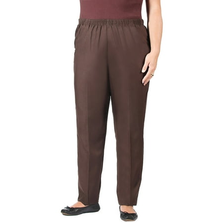 Donnkenny - Women's Plus-Size 2-Pocket Casual Wrinkle-Free Pull On Pant ...