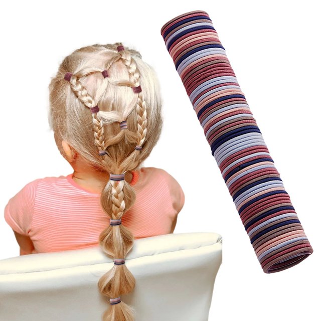 Élastiques pour Cheveux Sans Dommages, Doux, Sans Couture, Mini Attaches Queue de Cheval, Serre-Tête Doux pour Tout-Petit, Corde, Accessoires, Multipack