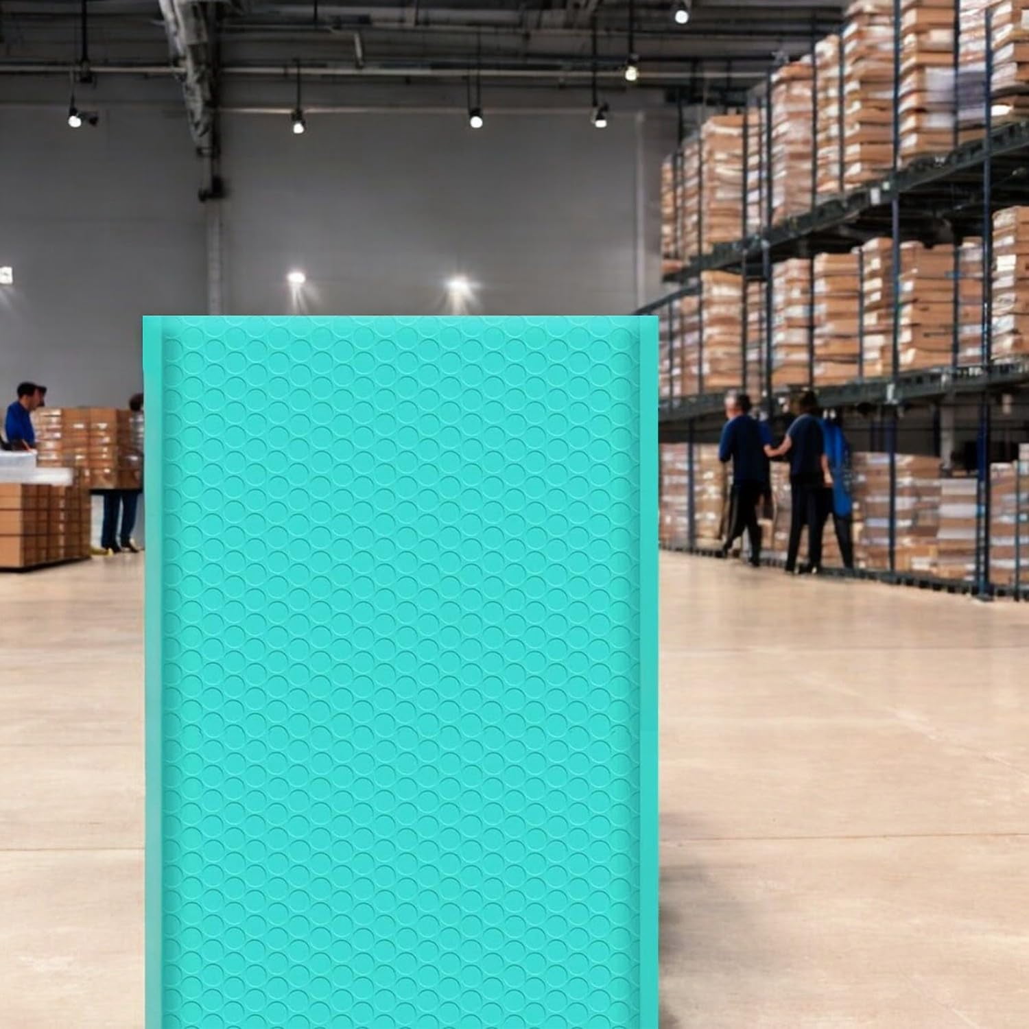 100-Pack Large 9.5x14.5 Inch Teal Bubble Mailers, Self Seal Poly Padded Envelopes for Shipping Clothes Photos, Lightweight Cost-Effective Packaging