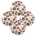 thumbnail image 6 of Round Plate Mat 15.4x15.4 Inchesx1 Placemat Table Mat Kitchen Mat Coffee Mat Fabric Thick, Strong Wear-Resistant, Heat Resistance Dark Chocolate, 6 of 7