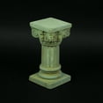thumbnail image 3 of Verdigris Finish Solid Concrete Roman Ionic Column Pillar Mini Statue Pedestal 8.25 Inches High, 3 of 5