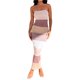 thumbnail image 2 of Lucakuins Mujer Bodycon Maxi Vestido Largo, Verano Sin Mangas Bandeau Contraste Color Acanalado Vestido de Punto Lucakuins  moda, 2 of 9