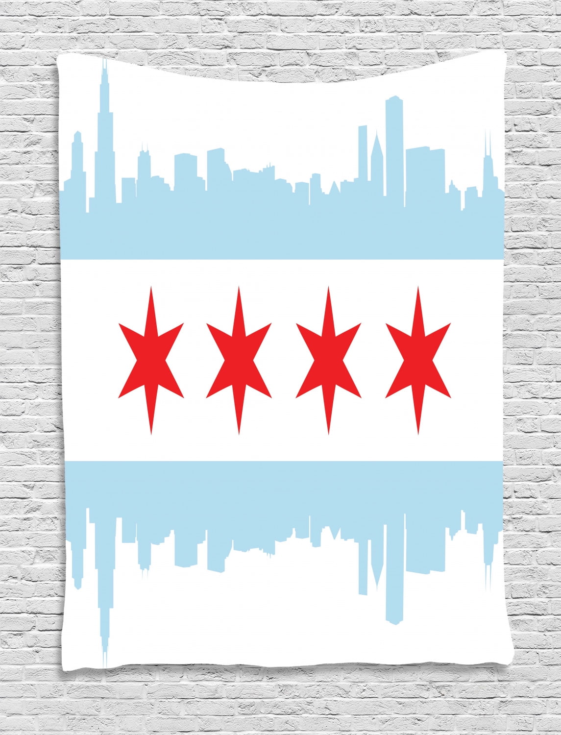 Skyline Wallpaper Chicago Flag - Love Is Whenever