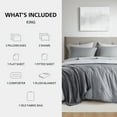 thumbnail image 2 of Mainstays 8-Piece Bed in a Bag Comforter Set with Sheets and Blanket, Grey, King, 2 of 14